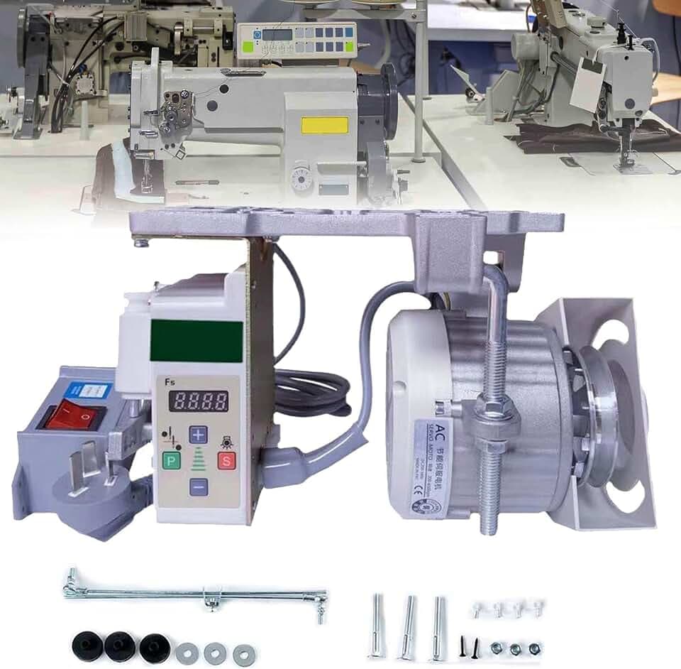 Elektrischer Nähmaschinenmotor, 220V 750W Industrieller Nähmaschinenmotor Energiesparender Servomotor Brushless Servo Motor Industrie Sewing Machine 200-6500rpm für Haushalt Industrienähmaschinen
