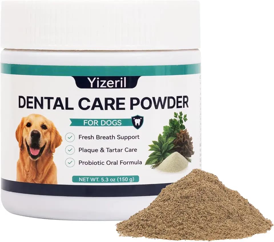 Dental Powder for Dogs, Fresh Breath, Plaque & Tartar Care, 5.3 oz