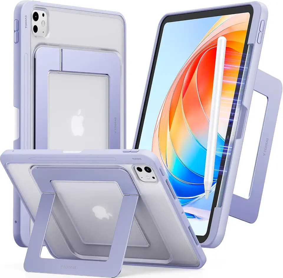 TORRAS Ostand K1 for iPad Pro 11 inch Case with Stand M4/M5, Purple