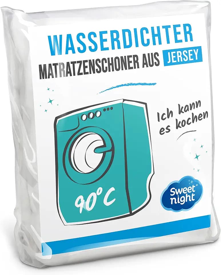 SWEET NIGHT - Matratzenschoner 180x200 cm | wasserdichte und mikroatmungsaktive Matratzenauflage | Sanft und leise | Waschbar bei 90°C | Geeignet für Dicke Matratzen