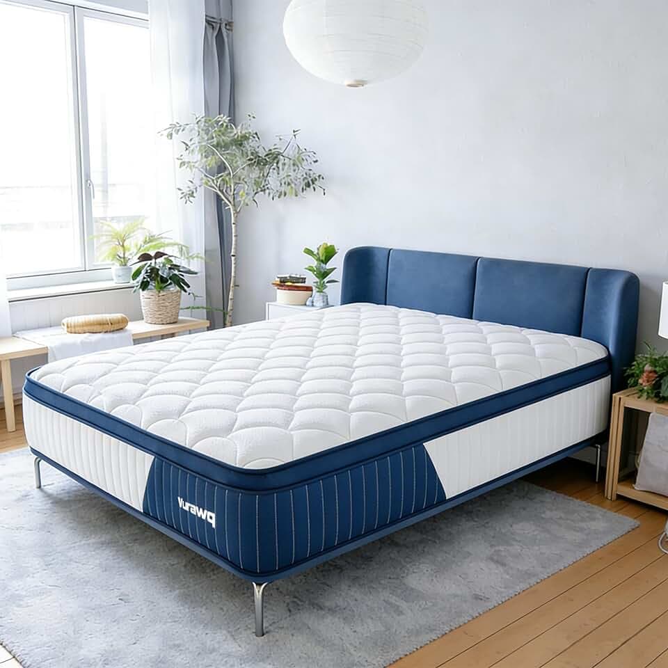 12 Inch Hybrid King Mattress in a Box – Fiberglass-Free Soft Plush Bed with Gel Memory Foam & Pocket Springs, Back Pain Relief, CertiPUR-US Certified