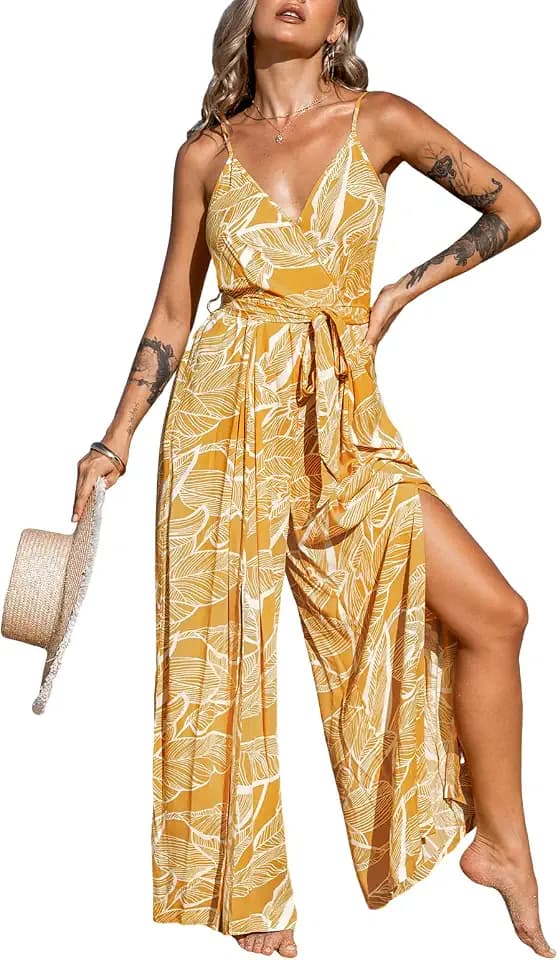CUPSHE Women's Jumpsuits Floral Tropical Overalls