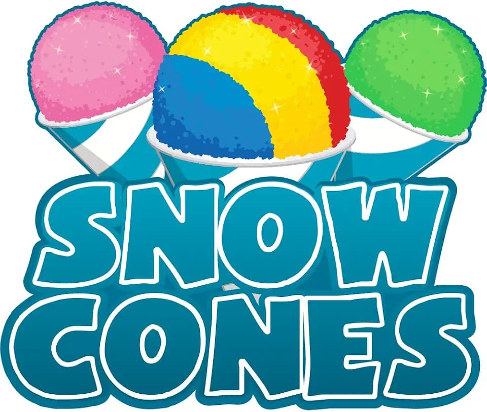 Snow Cones 48" Concession Decal Sign cart Trailer Stand Sticker Equipment