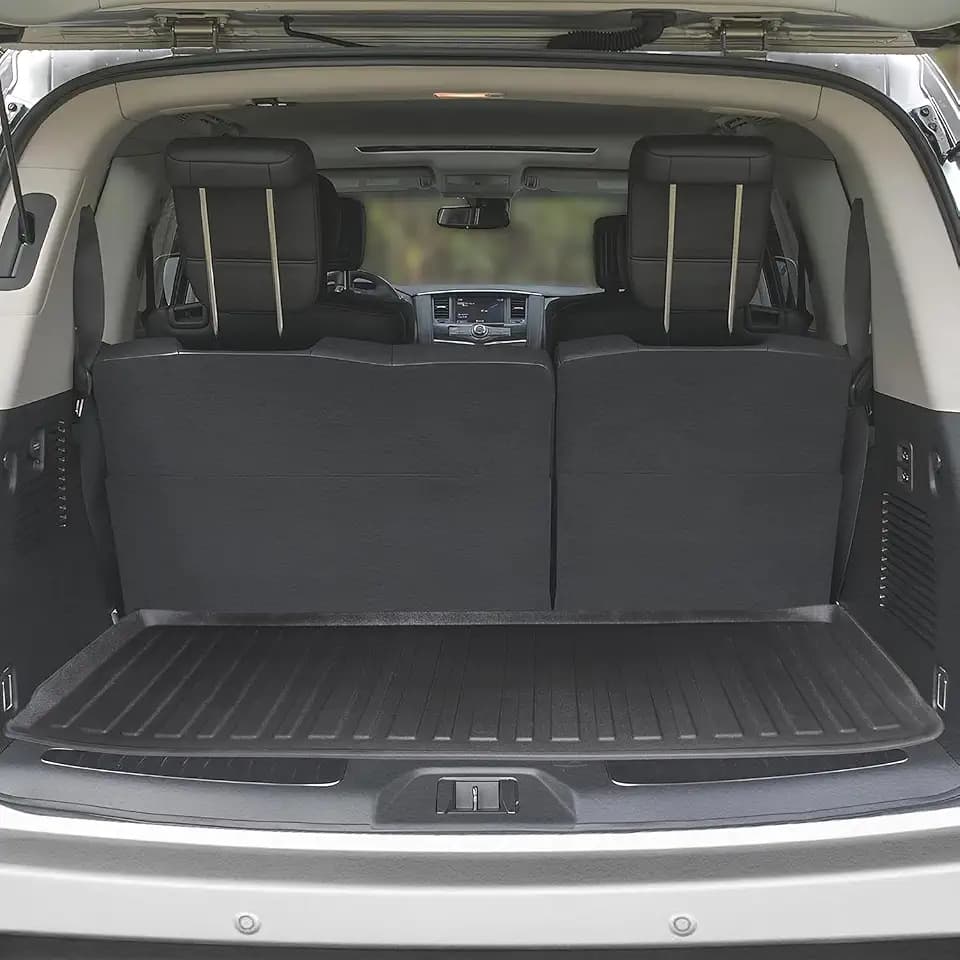 Premium Cargo Liner for Nissan Armada 2017-2026- 100% Protection - Custom Fit Car Trunk Mat - All-Season Black Cargo Mat - 3D Shaped Laser Measured Trunk Liners for Infiniti QX80