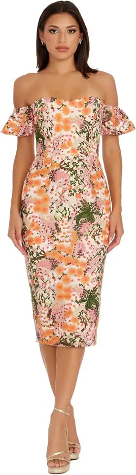 Dress the Population Women's Tara Bodycon Midi Dress