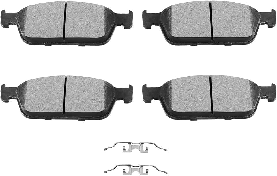 SCITOO D1645-8873 Disc Brake Pads Set Semi-Metal Front Brake Pad w/Hardware