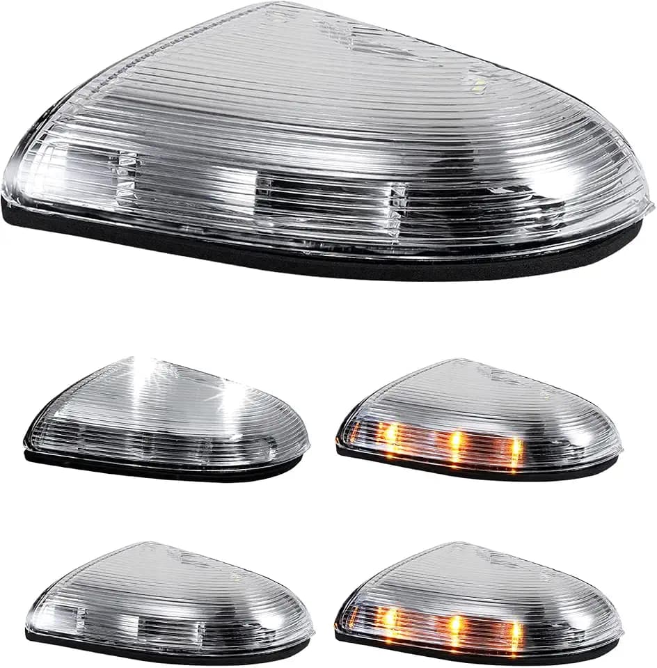 Passenger Side Mirror Turn Signal Light Replacement for Dodge Ram 1500 2500 2009 2010 2011 2012 2013 2014 2015 2016 2017 2018 Classic - LED Right Clear Lamp 68064948AA 68064949AA