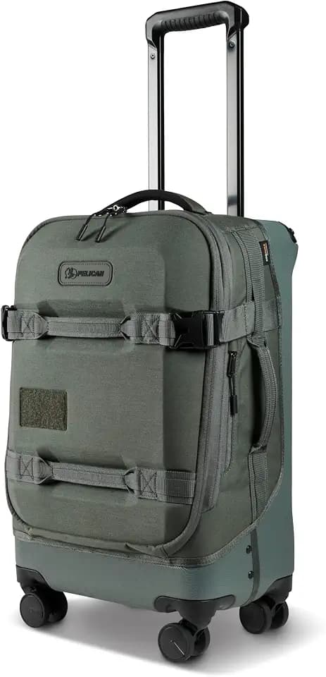 Pelican Aegis Luggage - Carry On Duffel Bag with Wheels - 22 Inch Carry On Bag - Airline Approved (Charcoal Sage)
