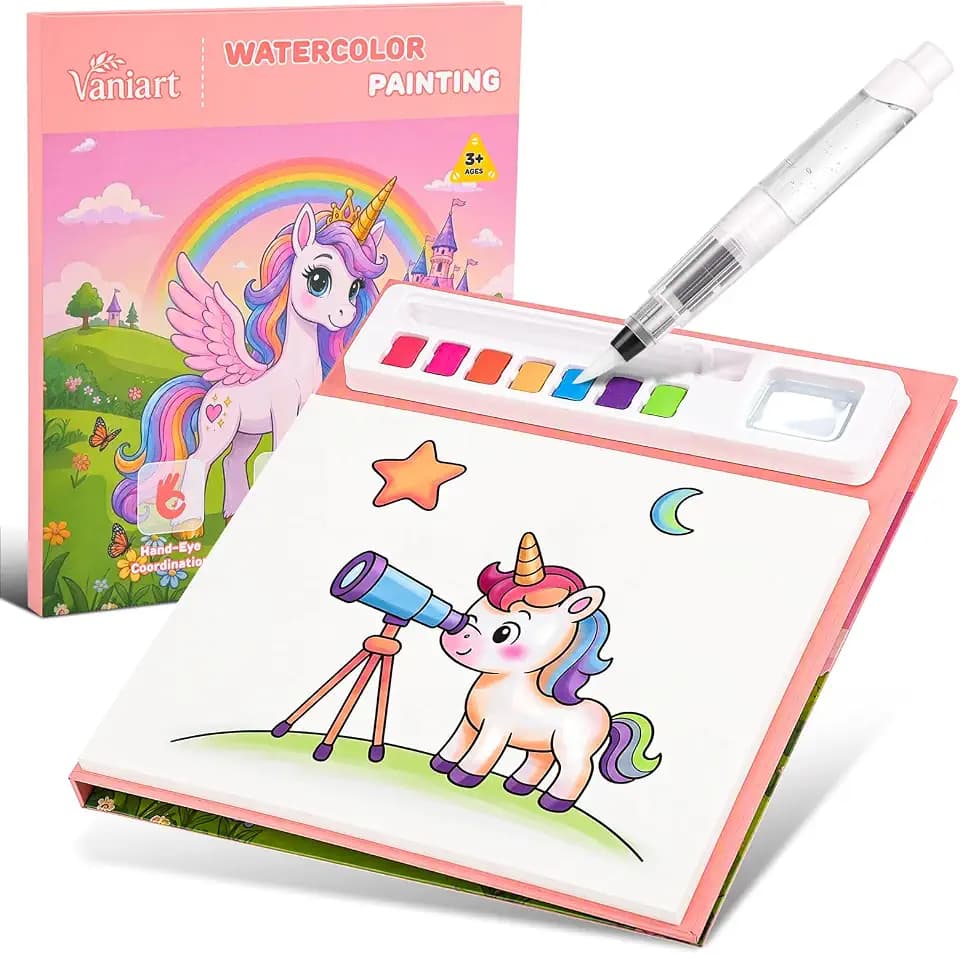 Watercolor Paint Set, 20 Sheets Watercolor Paper for 5-13 Years Old Kids