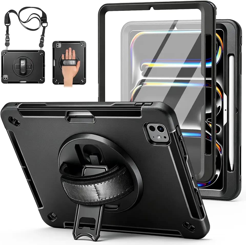 Miesherk Stock Case for iPad Pro 11 Inch M5 2025/ M4 2024 Black