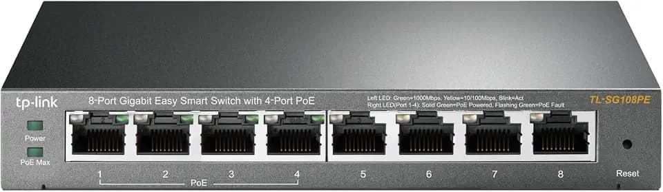 TP-Link TL-SG108PE V3, 8 Port Gigabit Easy Smart Managed PoE Switch