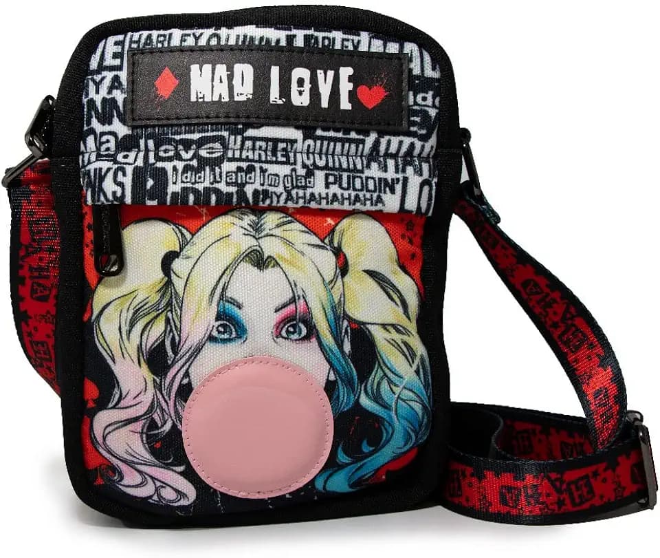 Buckle Down DC Comics Bag, Crossbody, Harley Quinn, Mad Love, Canvas