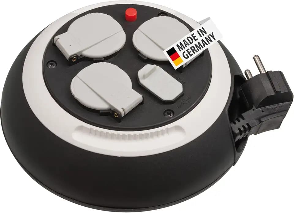 Brennenstuhl Comfort Line Kabelbox 3-fach mit USB/Mini-Kabeltrommel 3m