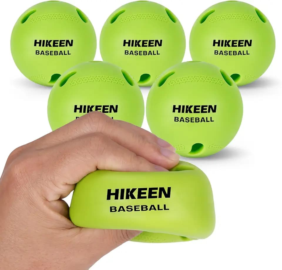 Hikeen 6 Pack Limited Flight Practice Baseballs – Safe & Durable for Small Space, Regulation Size Training Baseballs for Hitting, Pitching & Batting