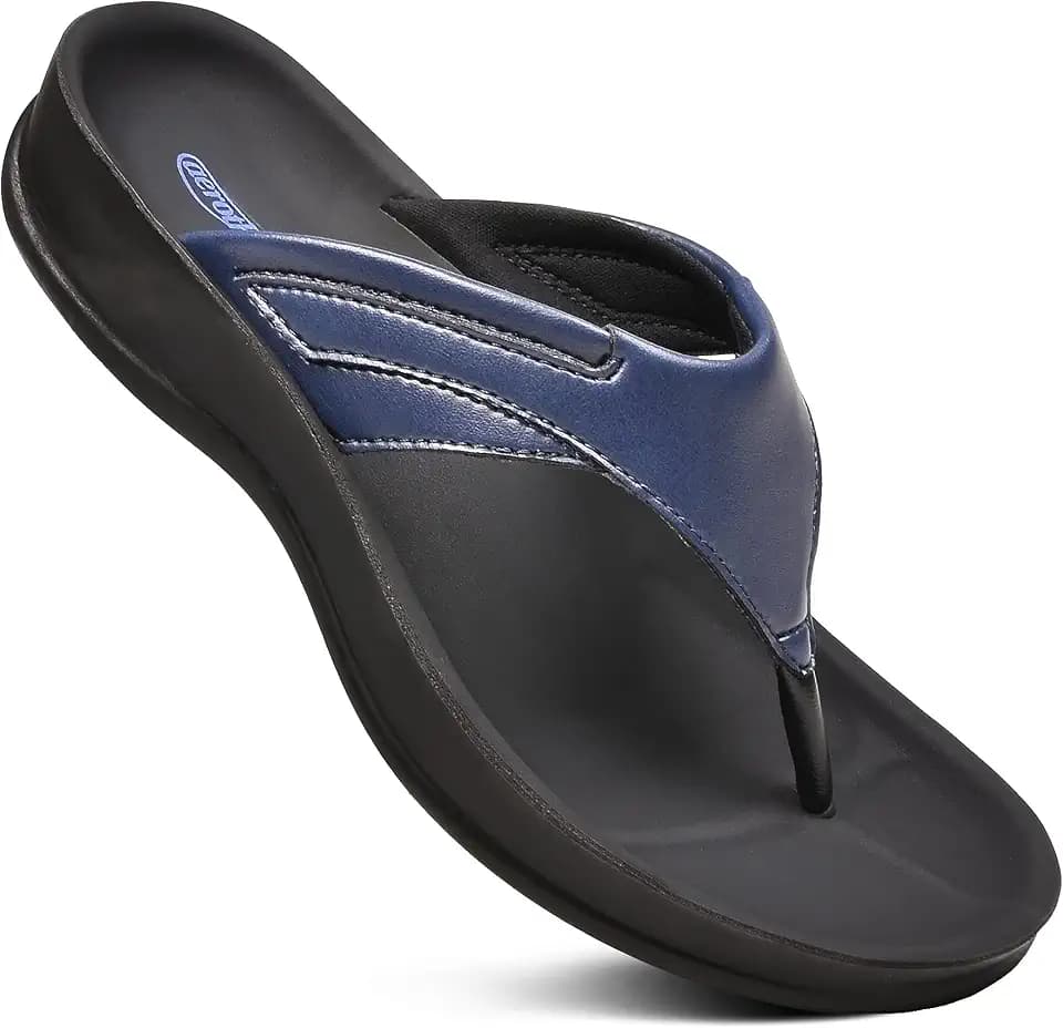 AEROTHOTIC Comfortable Arch Support Flip Flops for Women Orthotic Thong Sandals