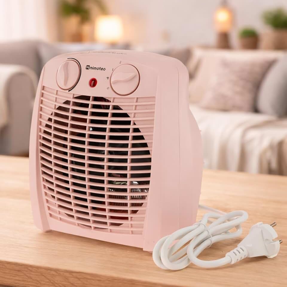 M Mimotec Mimotec Pink Comfort Elektroheizung, 2000 W, tragbare Fußbodenheizung, doppelte Leistung 1000/2000 W, geräuscharm < 53 dB, IP20, für Räume bis zu 20 m131