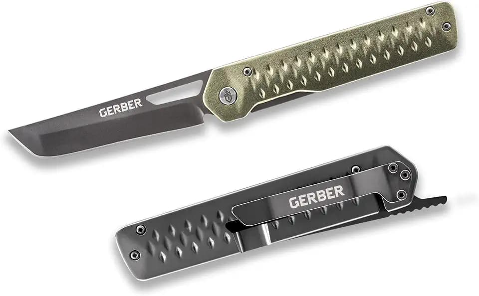 Gerber Ayako EDC Folding Pocket Knife, Pocket Clip, Camping & Hiking, Green