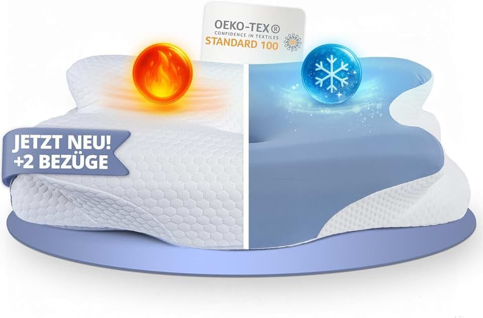 Orthopädisches Nackenkissen Memory Foam – Ergonomisches Kopfkissen