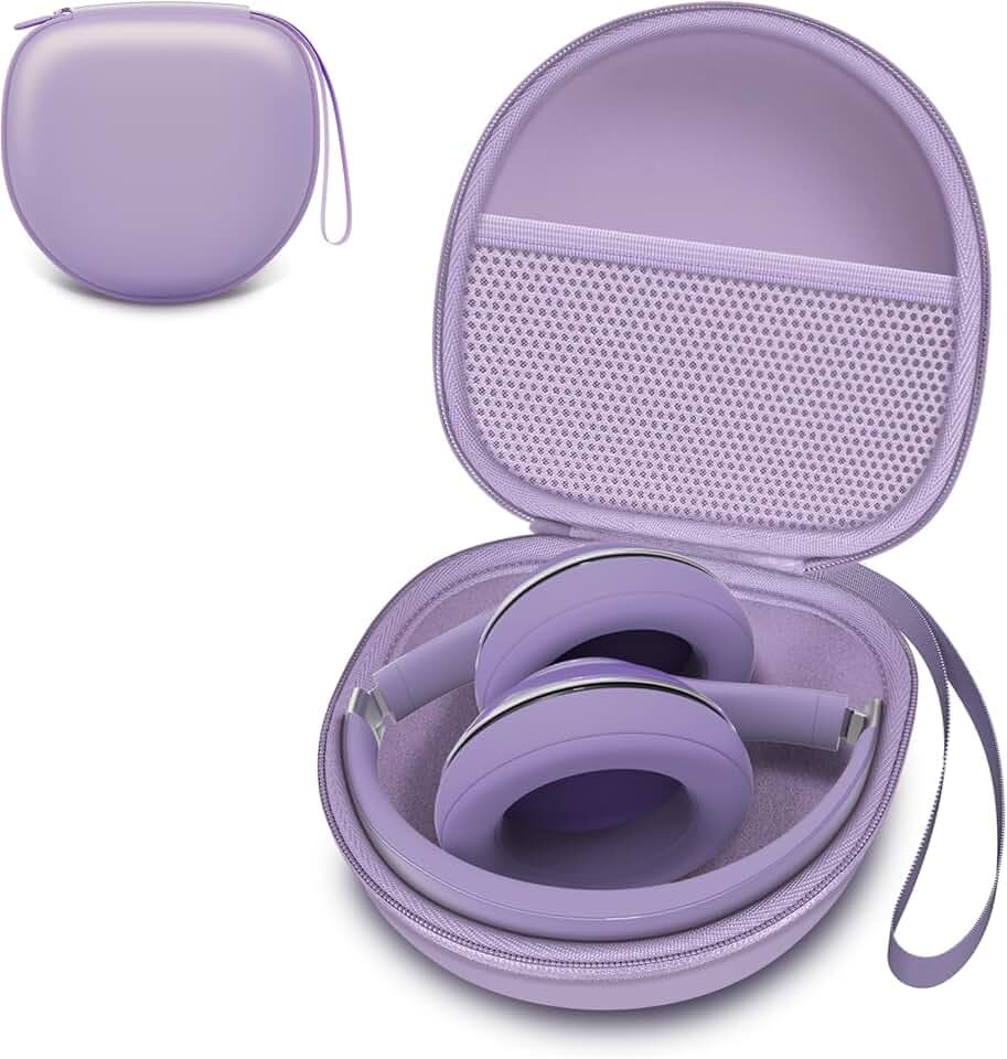 Headphone Headset Case for Folding Headphone, Light Purple