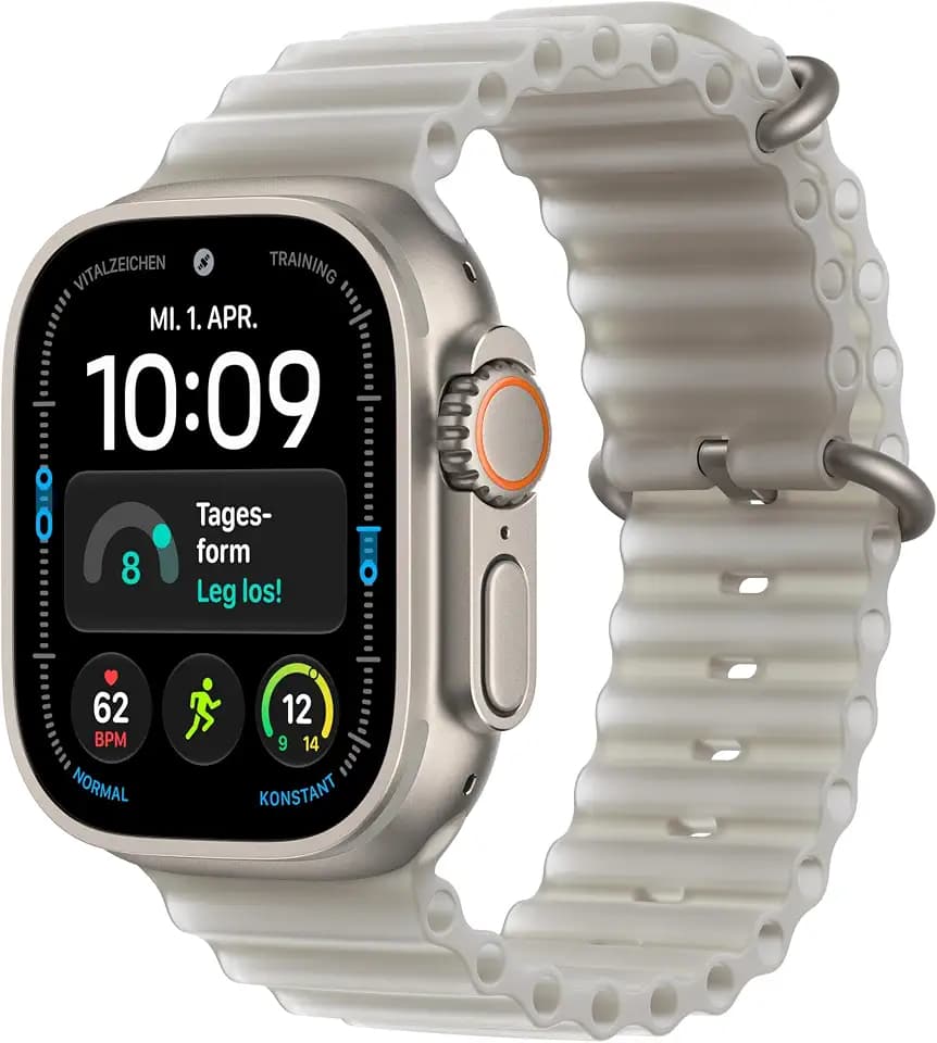 Apple Watch Ultra 4 GPS + Cellular, 49 mm Titangehäuse Natur