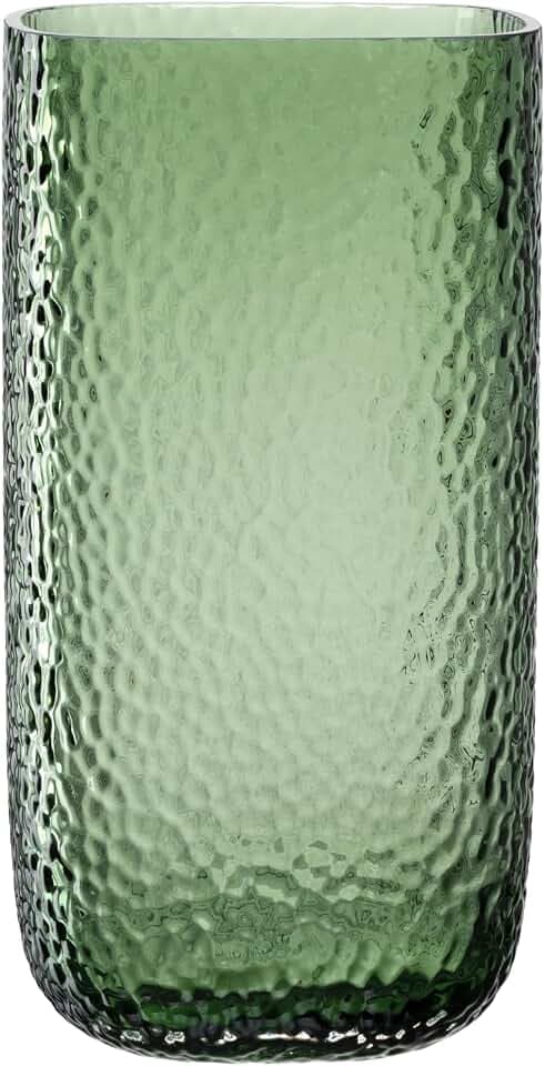 Leonardo Home Martello Vase, 1 Stück, vielseitige Vase, stilvolles Dekorationsstück mit haptischer Oberfläche, Zeitlose Pflanzenvase, einzigartige Blumenvase, Höhe 29 cm, grün, 033201