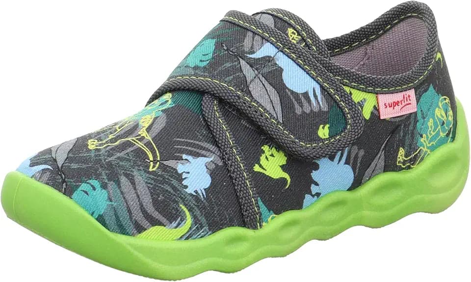 Superfit Bubble Jungen Hausschuh Textil grau