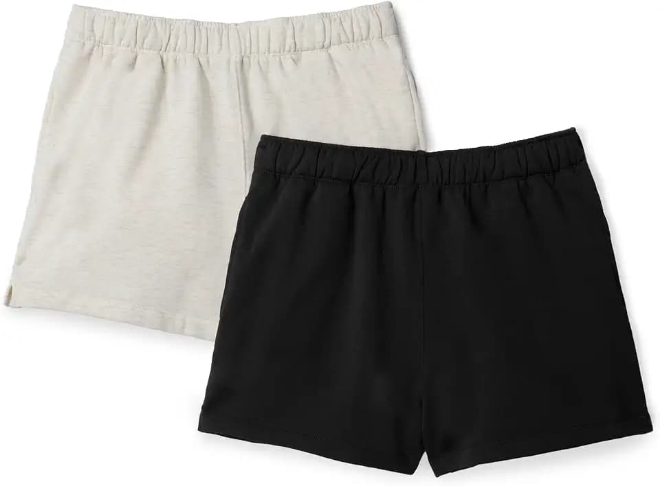 Danskin Women's 2 Pack Adjustable Fleece Shorts with Pockets