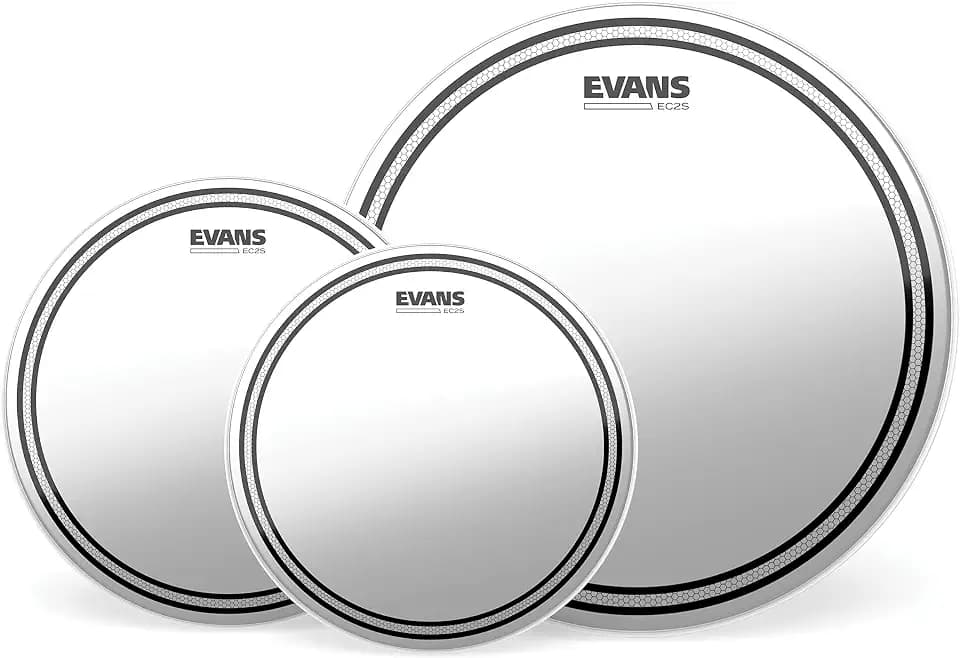 Evans Drum Heads - EC2S Clear Fusion Pack (10", 12", 14") with 14" HD Dry Snare Batter
