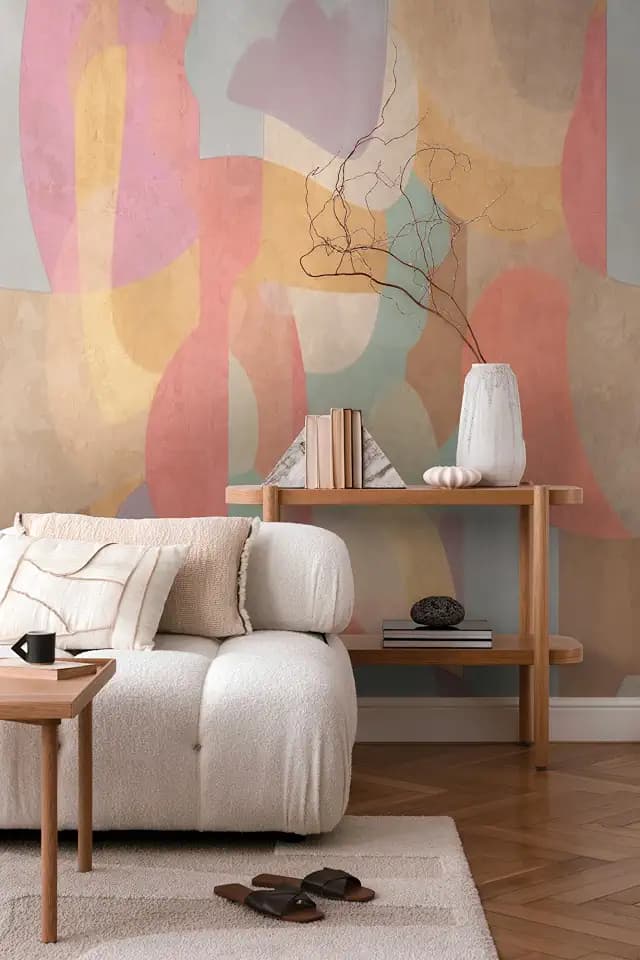 Livingwalls Abstrakt-Tapete by COSMOPOLITAN – Orange, Braun – 8,80 x 0,53 m