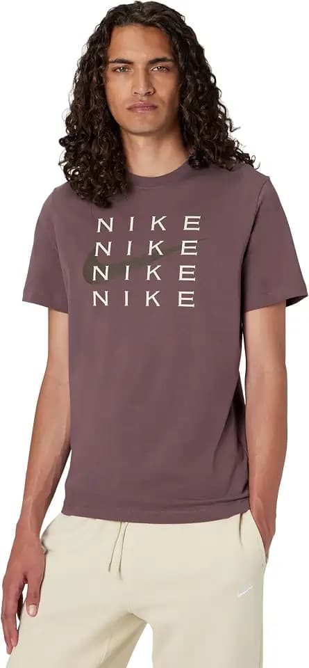 Nike Mens Sportswear Club T-Shirt (Swoosh Nike Stack)
