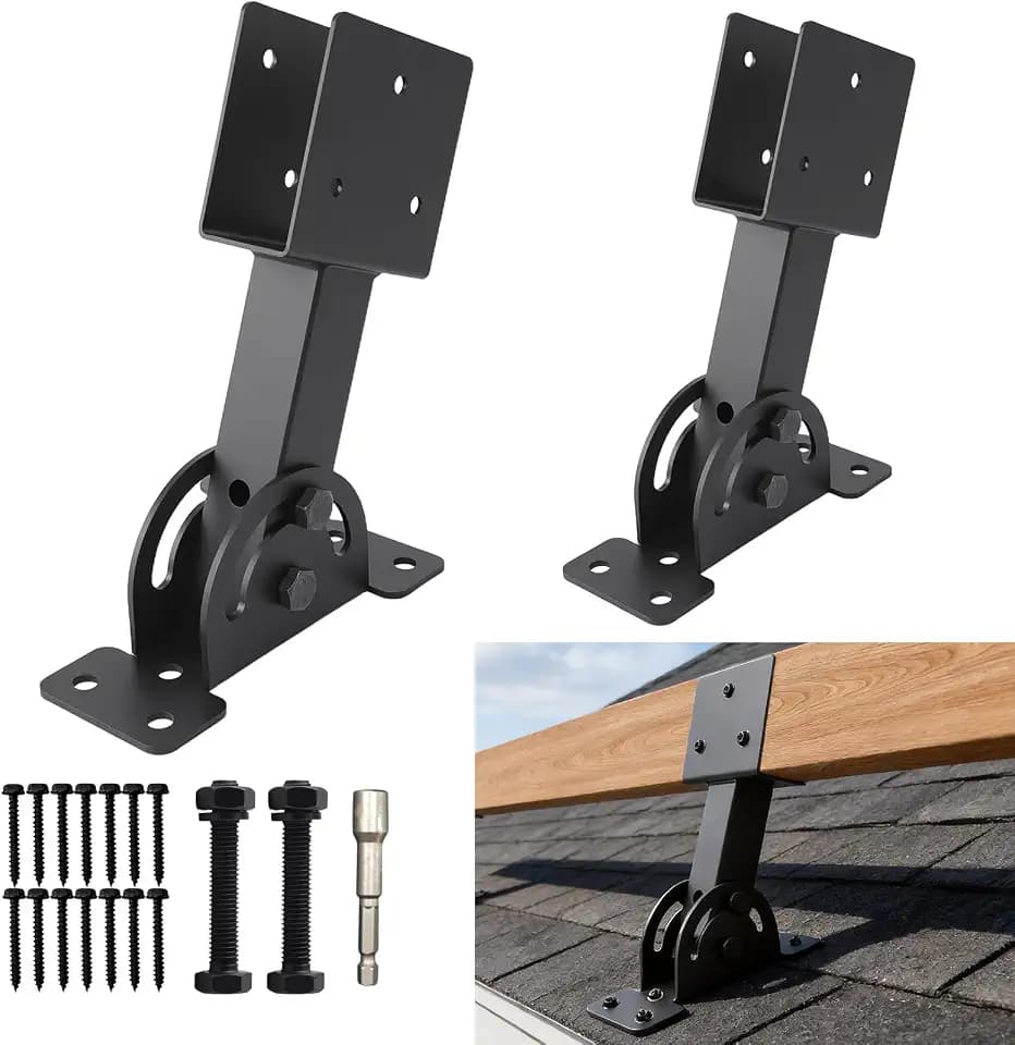 2 Pcs 2“x 4”Heavy Duty Roof Riser Brackets Kit