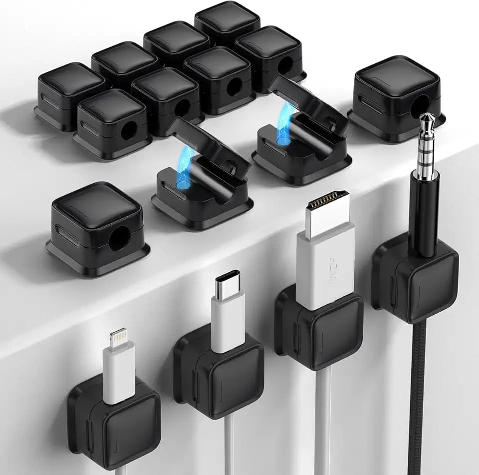 16 Pack Cord Organizer Magnetic Cable Clip Adhesive Wire Management 1s Lock