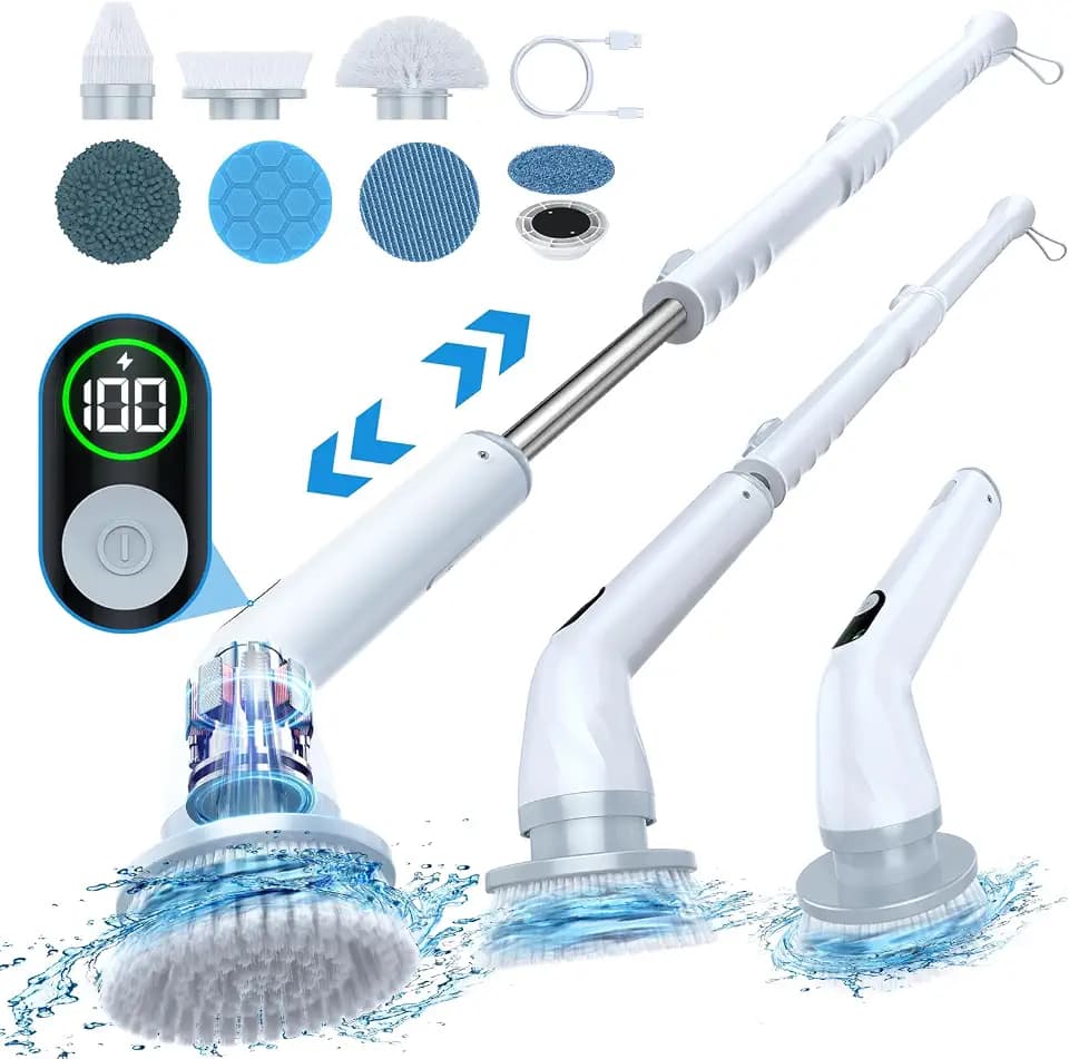 Steam Cleaner Electric Scrubber, Multi-Purpose Natural Deep Cleaning Steamer, Portable Steamer for Cleaning Home
