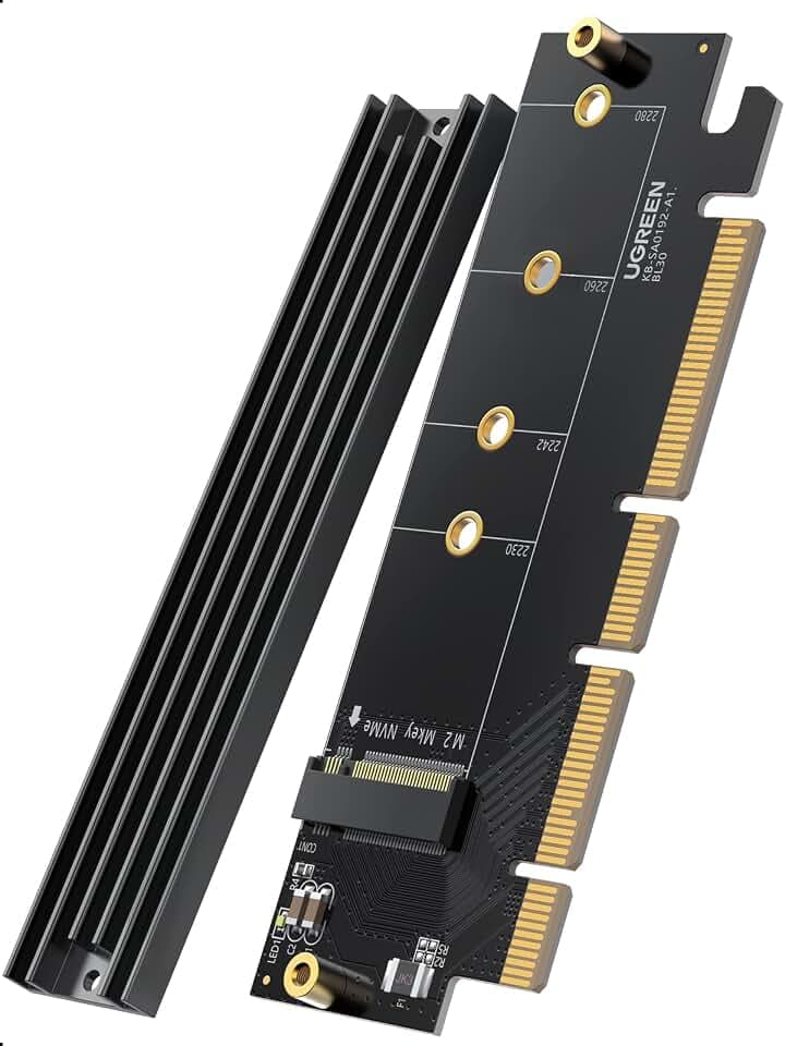 UGREEN NVMe PCIe 4.0 Adpater mit Kühlkörper PCIe NVMe