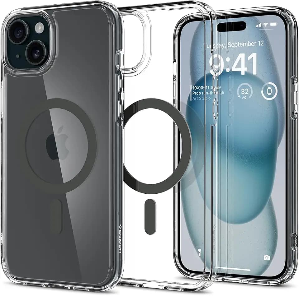 Spigen Ultra Hybrid MagFit for iPhone 15 Case, Graphite
