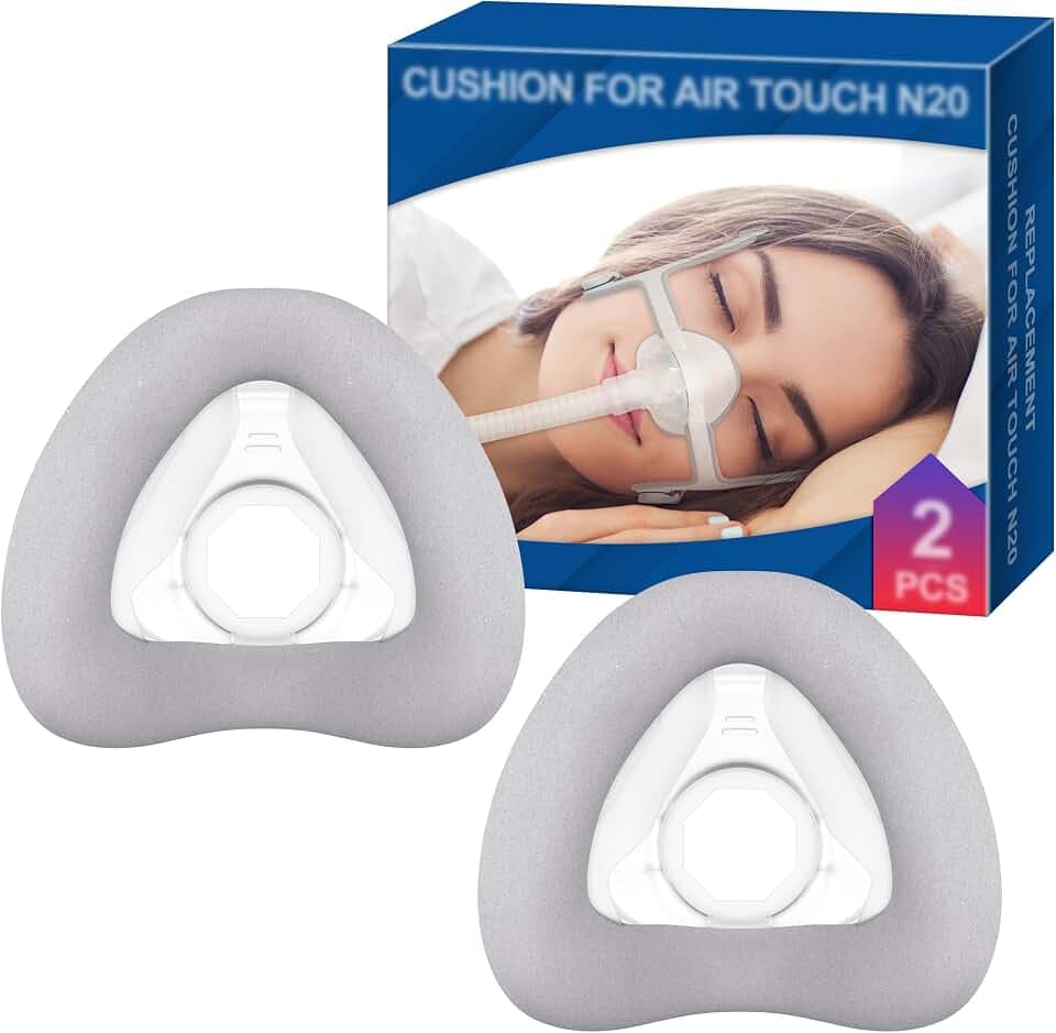 2er-Pack Ersatzkissen (L) für AirTouch N20 & Airfit N20, Optimierter Komfort & sicherer Halt mit Memory-Schaum (neue Version), langlebige Ersatzteile, CPAP-Zubehör von BlessEase (L)