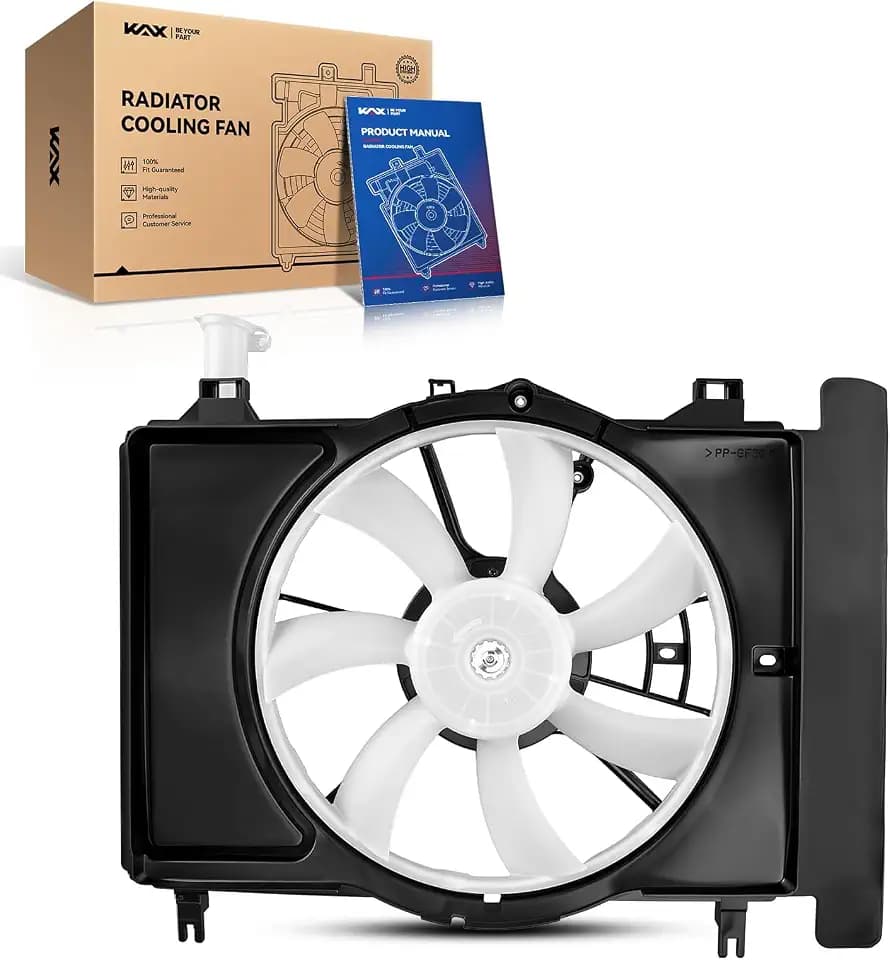 KAX Engine Radiator Cooling Fan, Compatible with 2006 Yaris, 2007-2015 Yaris Sedan, 2013-2019 Yaris Hatchback, Replace # 1636121090, 1671137050, 1636328160, TY67042A, 1671121110PFM, 163630D110