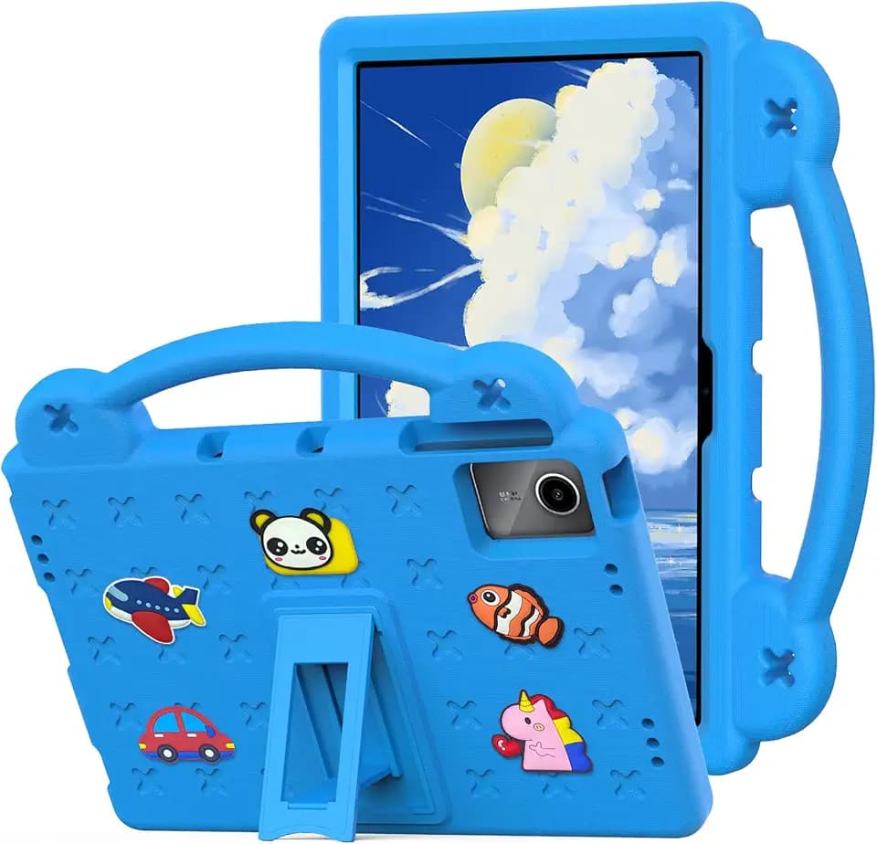 Dteck Case for Onn 11" Tablet Pro 2023, Cartoon Panda Shockproof Rugged Lightweight Convertible Stand Handles Kids Friendly Case for Onn 11 inch Tablet Pro 2023 (Model:100110027) 11" Tablets, SkyBlue