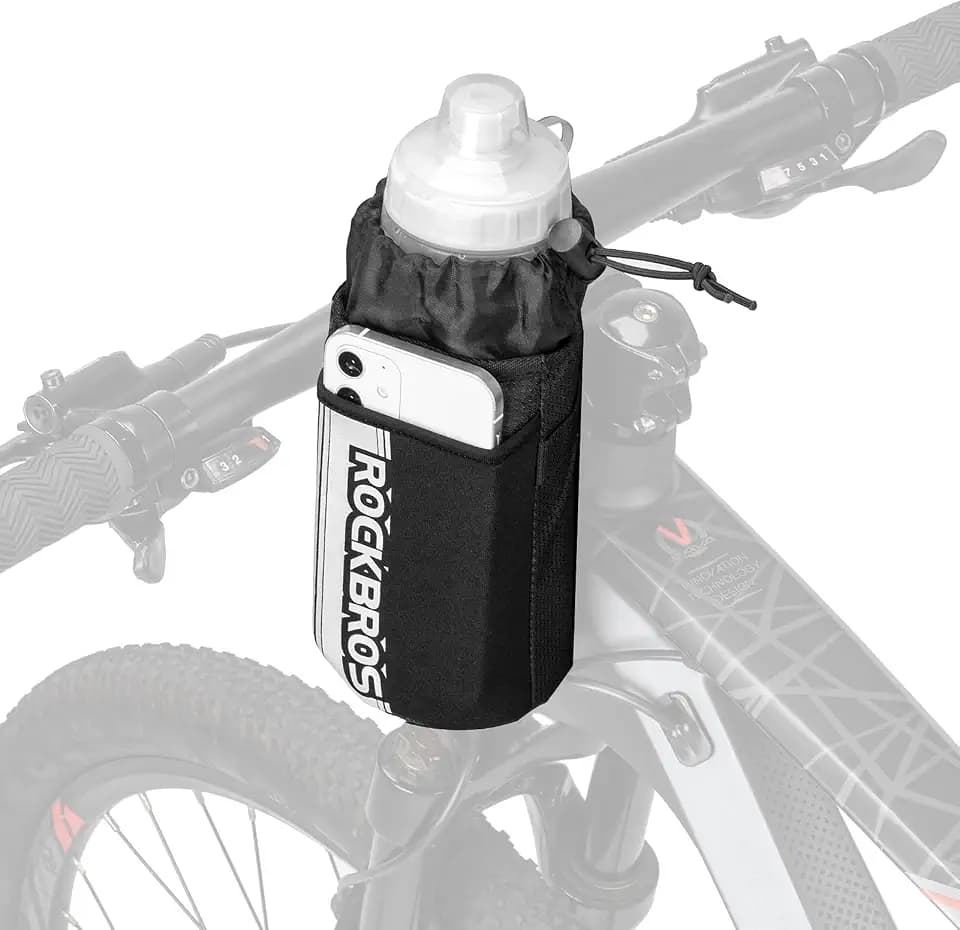 ROCKBROS Bike Stem Bag, 1L Insulated Bottle Holder Bag for Cycling