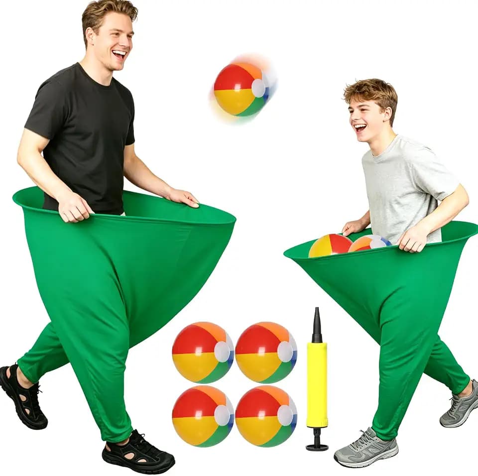 7 Pcs Granny Pants Yard Game Set - Large & Small Pants with Balls