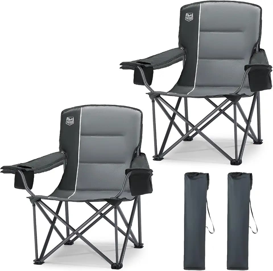 Timber Ridge 2 Pack Oversized Folding Camping Chair for Adults