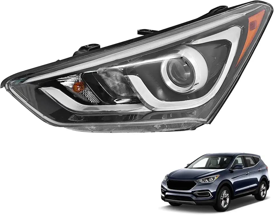 Left Halogen Headlight Fit For Hyundai Santa Fe Sport 2017-2018