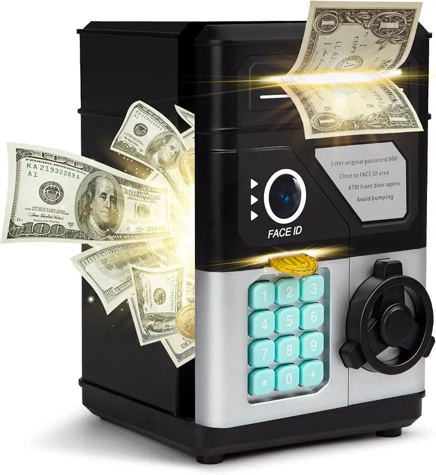 Boys Piggy Bank, Electronic ATM Money Box with Password Lock