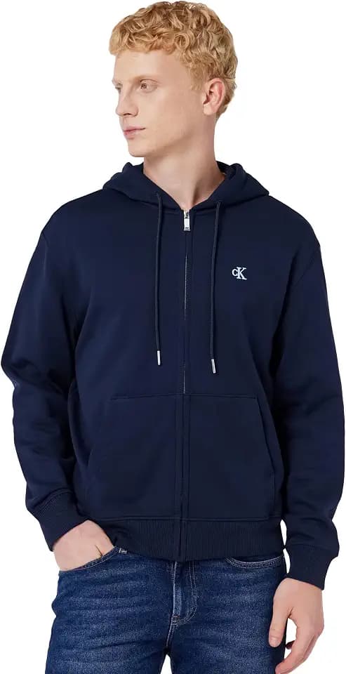 Calvin Klein Herren Ls Eu 350terry Monogram Fz Hoodi Lv04rd240g Sweatshirts