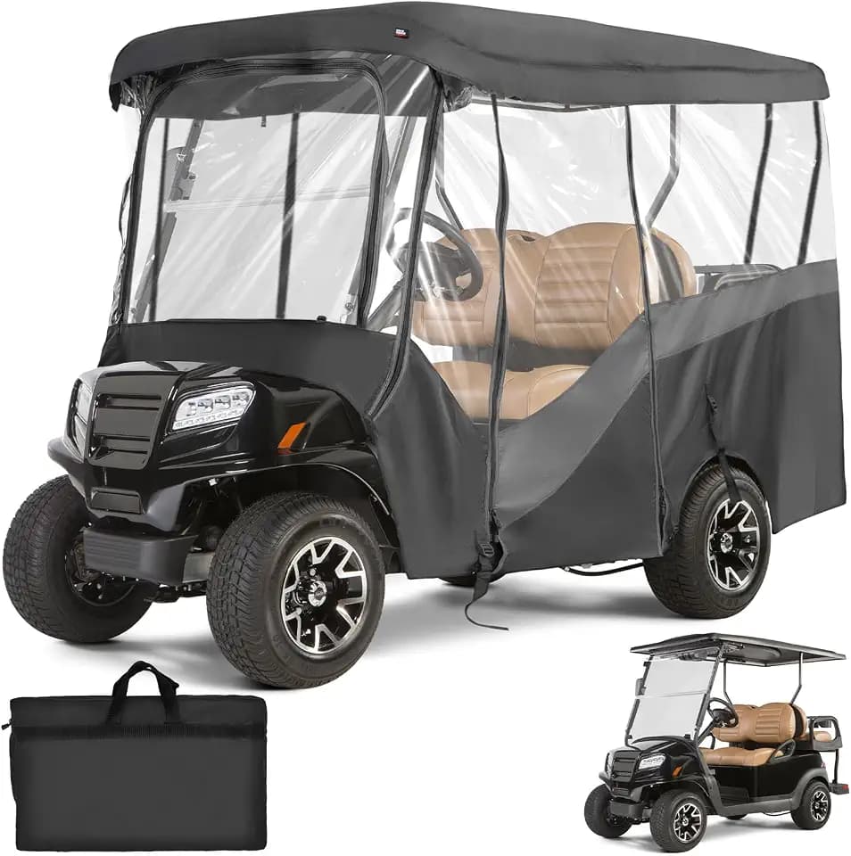 KEMIMOTO Golf Cart Enclosure, 4 Passenger Golf Cart Rain Cover