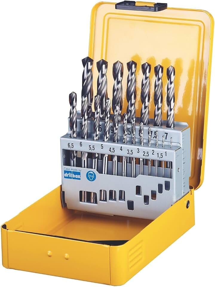 DEWALT Metallbohrer-Set DT5923 (19-teiliges Set in Metallkassette, gefertigt aus Hochleistungs- Schnellschnittstahl (HSS) nach DIN 338)