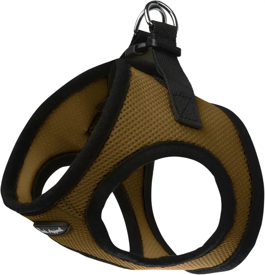 Bark Appeal Carmel Brown Step-in Dog Harness for X-Large to 2X-Large Pets – Updated Sizing, Re-Measuring is Essential – Soft Vest Harness – Anti-Choke with Adjustable Strap & Heavy Duty Clip – XXL