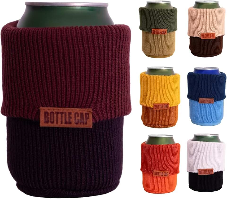 Bottle Cap Insulated Can & Bottle Koozie, Reversible Sleeve, 12 & 16 oz