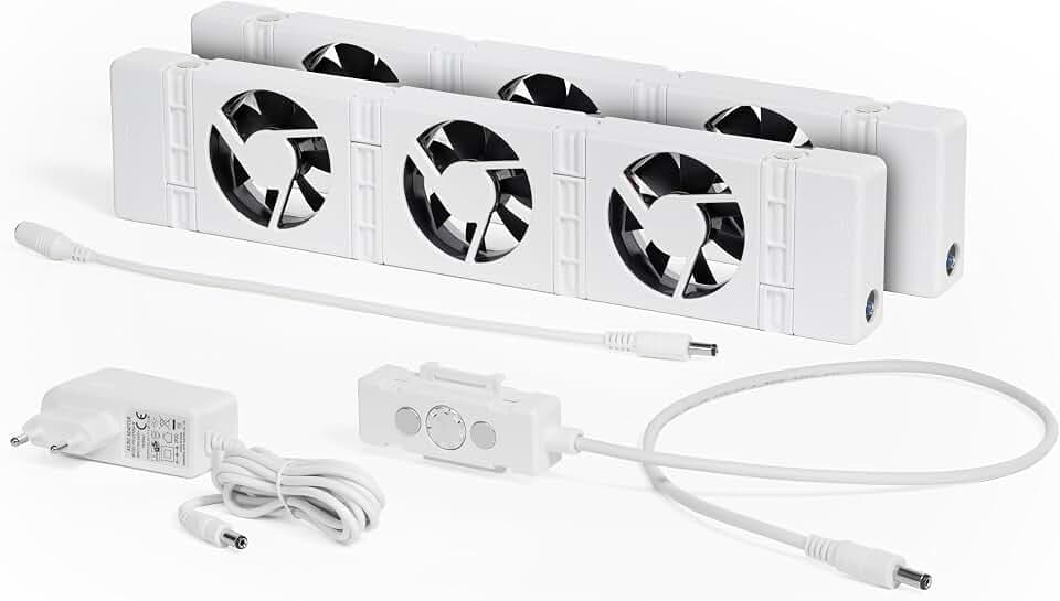 SpeedComfort Heizkörper Ventilator 2er Set – 2 Stück Heizkörperventilatoren - energieeffizienter Heizungsventilator - Bis zu 22% Energieeinsparung – Geräuscharm
