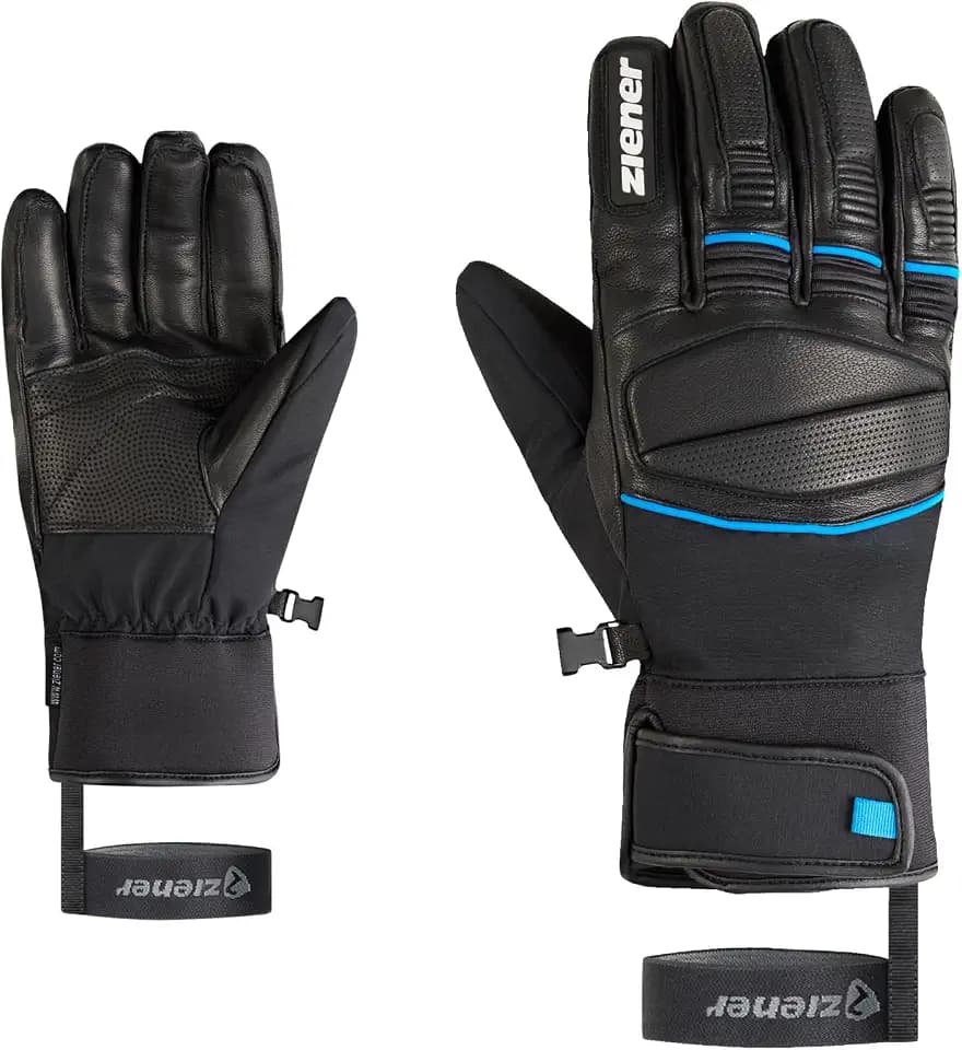 Ziener Herren GOMIN-Z Ski-Handschuhe/Wintersport | wasserdicht Lederinnenhand PFC frei